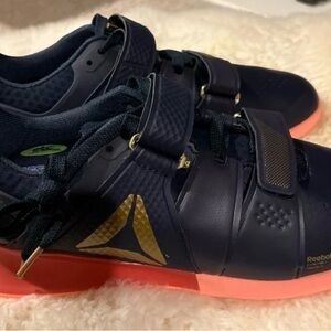 Reebok Navy and Coral Low-Profile Training Shoes